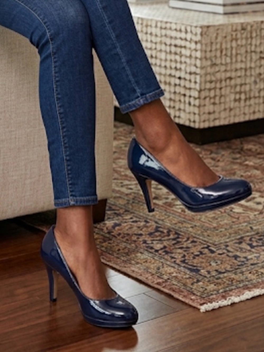 Madden Girl Glossy Midnight Blue Pumps